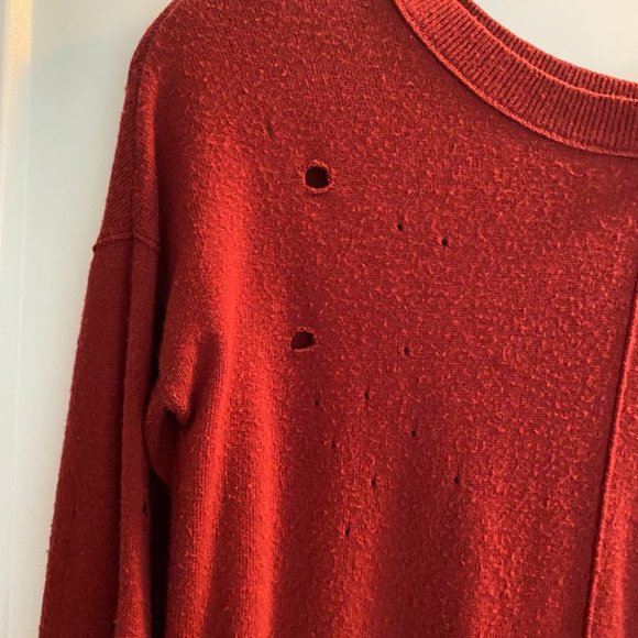Nordstrom Trouve Sweater with Distressed Details - Picture 4 of 6